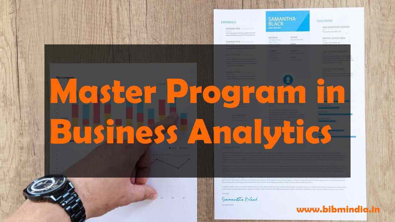 Master Program in Business Analytics